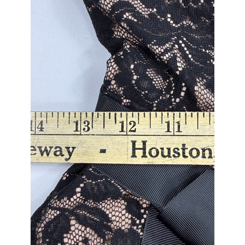 Betsy & Adam (B&A) Black Lace Fit and Flare Cocktail Dress sz 10 - Picture 11 of 13